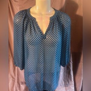 Old Navy green sheer patterned Women's Top